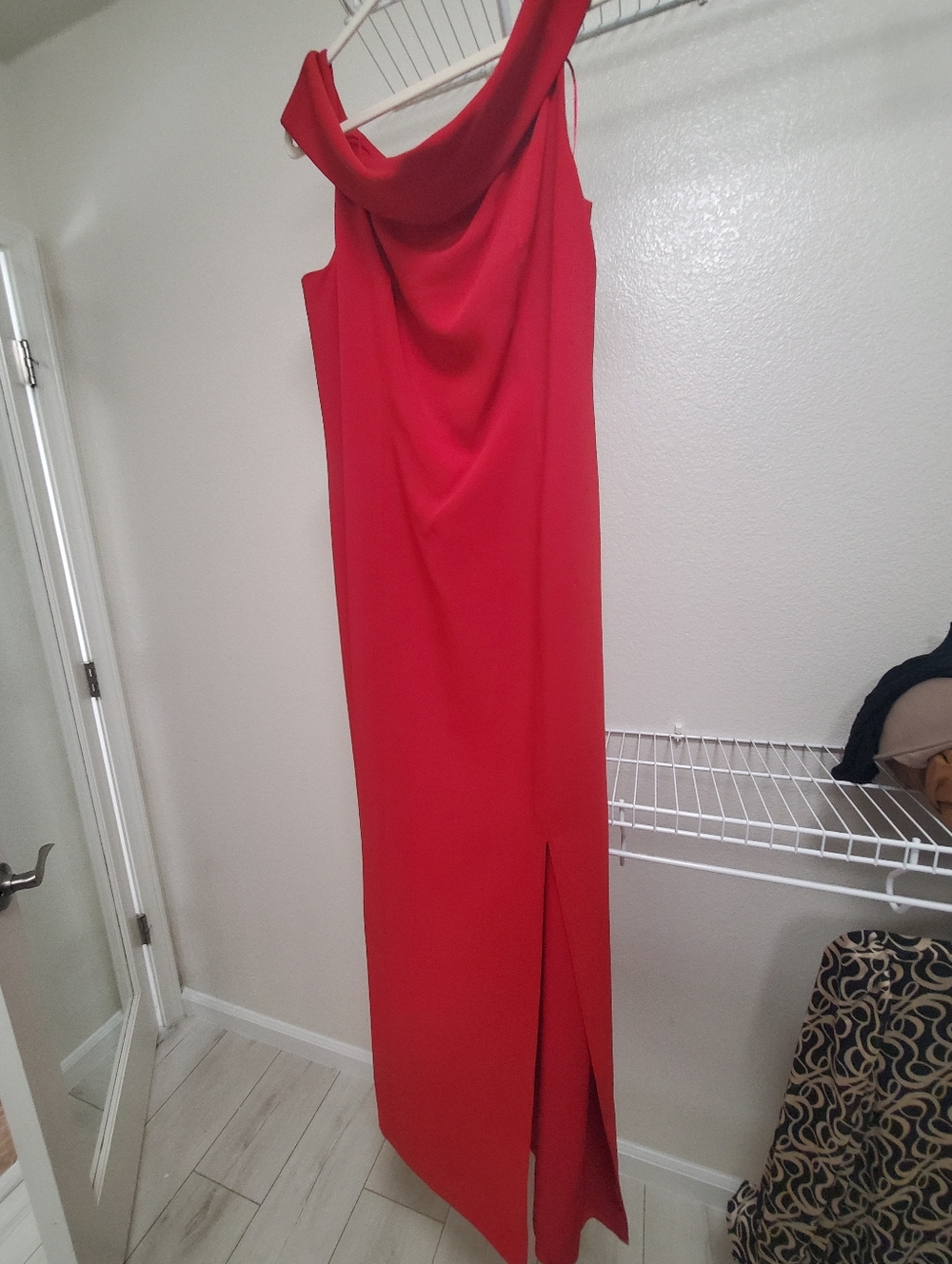 Raloh Lauren Red Cowl Neck Evening Dress